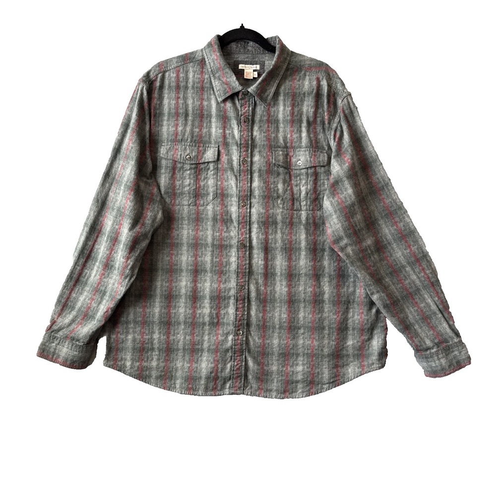 Carbon 2 Cobalt Men's XL Plaid Button Up Flannel Shirt Cotton Gorpcore Grunge